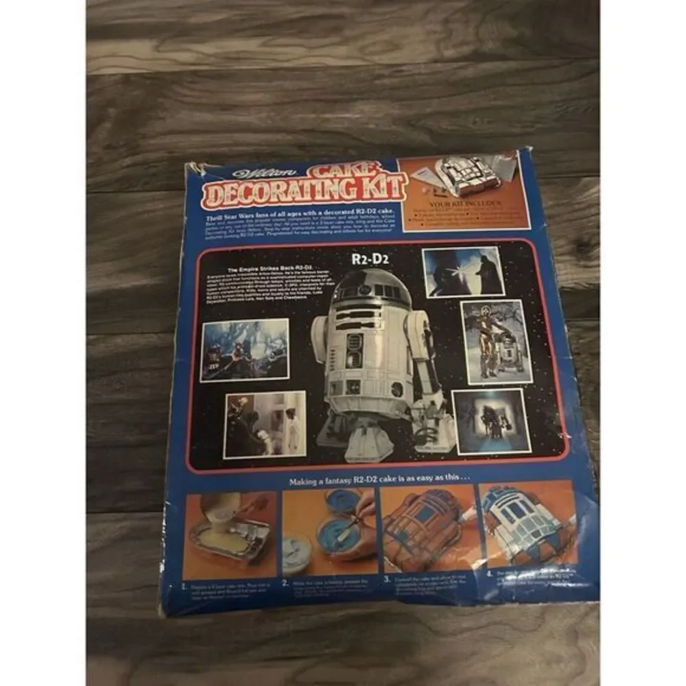 Vintage WILTON Cake Decorating Kit STAR WARS R2D2 And Bugs Bunny Baking Pan 1977
